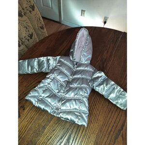 Girls 24 Month Healthtex Silver Metallic Hoodes Puffer Coat Jacket